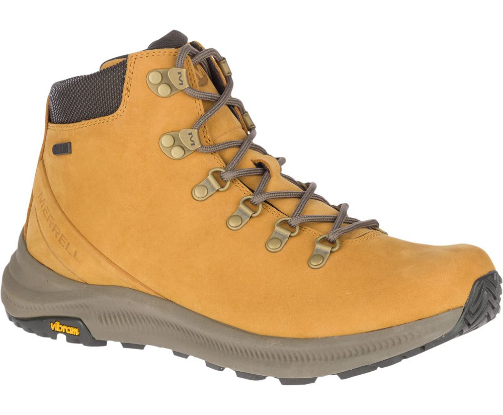 Kozaki Merrell Męskie Brązowe - Ontario Mid Waterproof - 802694-UTP